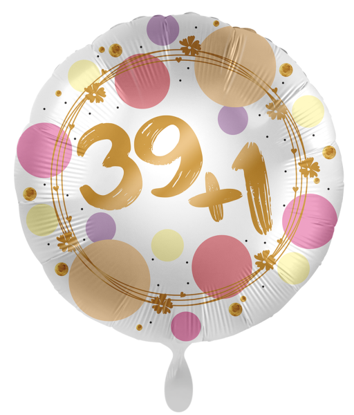 Folienballon - Das Alter ist nur eine Zahl 39+1 - ø 43cm